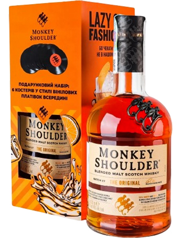 Віскі Monkey Shoulder + костери 40%