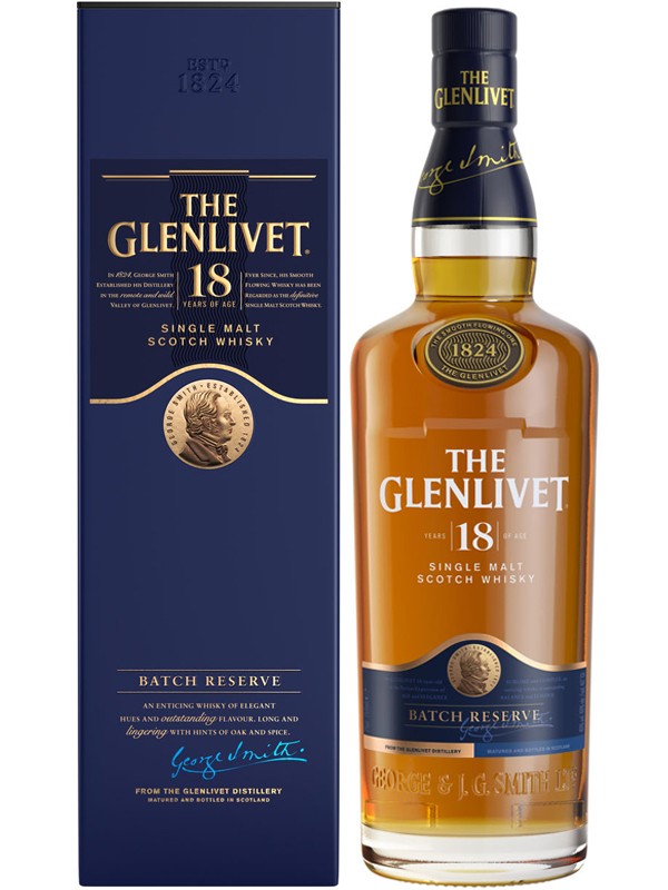 Віскі Glenlivet 18 років в коробці 43%