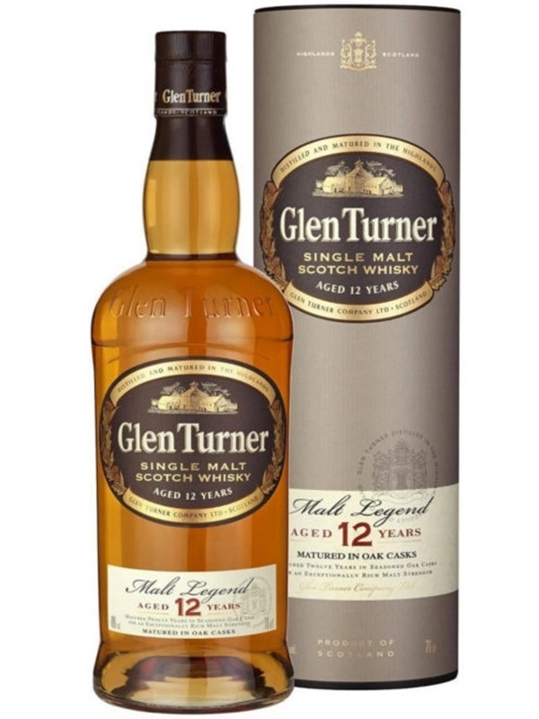Віскі Glen Turner 12 років в тубусі 40%