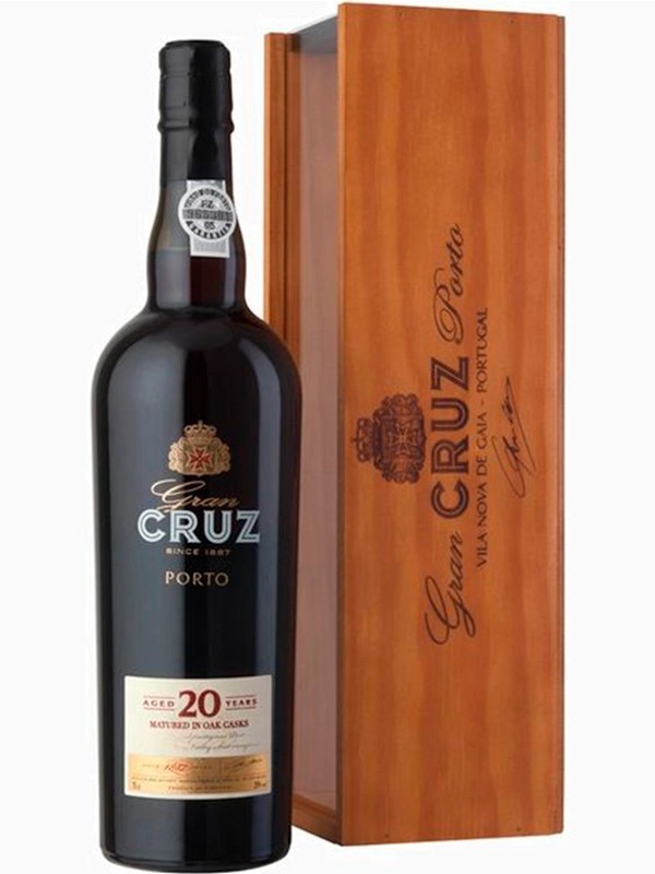 Портвейн Porto Gran Cruz червоне солодке в дерев'яній коробці 20%