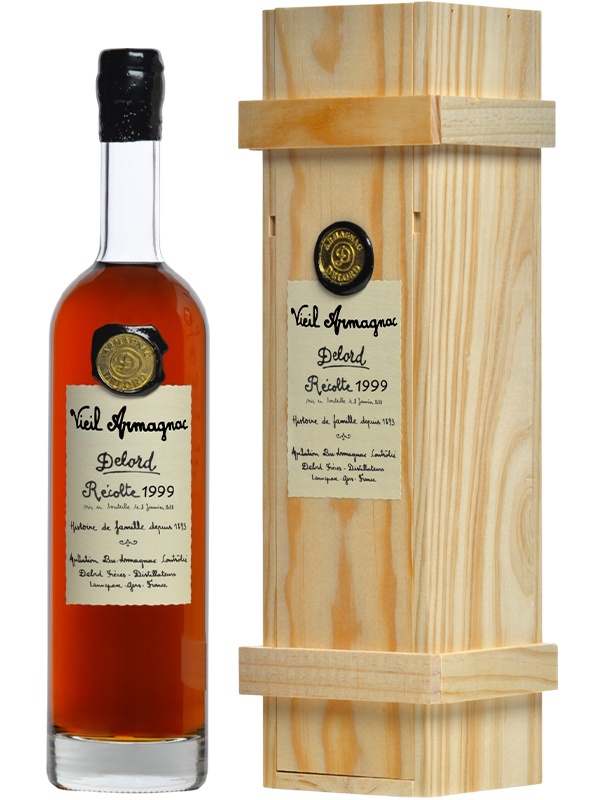 Арманьяк Delord 1999 рік у дерев'яній коробці 40%
