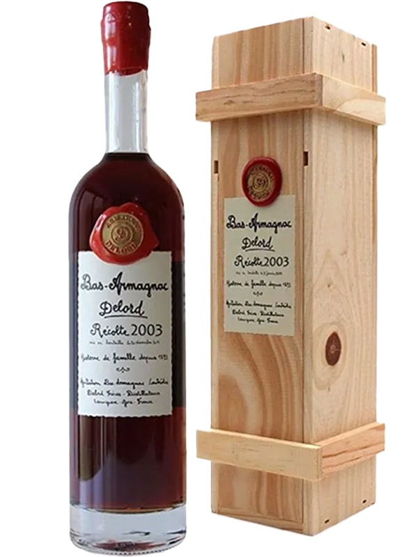 Арманьяк Delord 2003 рік в дерев'яній коробці 40%