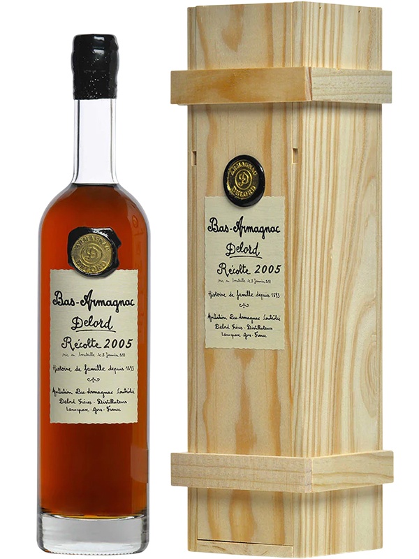 Арманьяк Delord 2005 рік в дерев'яній коробці 40%