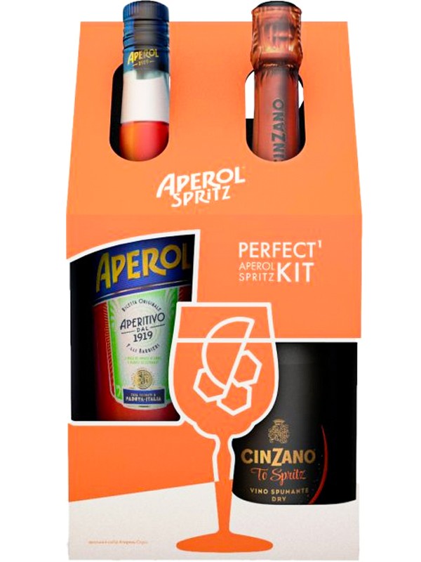 Лікер Aperol Aperetivo 11% + Вино ігристе Cinzano Pro-Spritz біле сухе 11%