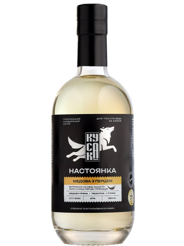 Настоянка Медова з перцем Кусака 47%