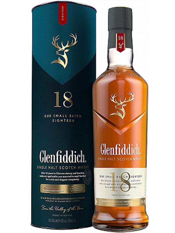 Віскі Glenfiddich 18 років в подарунковій коробці 40%