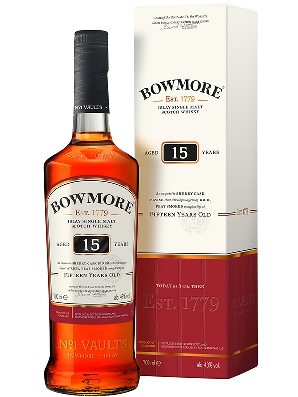 Віскі Bowmore Darkest 15 років в коробці 43%