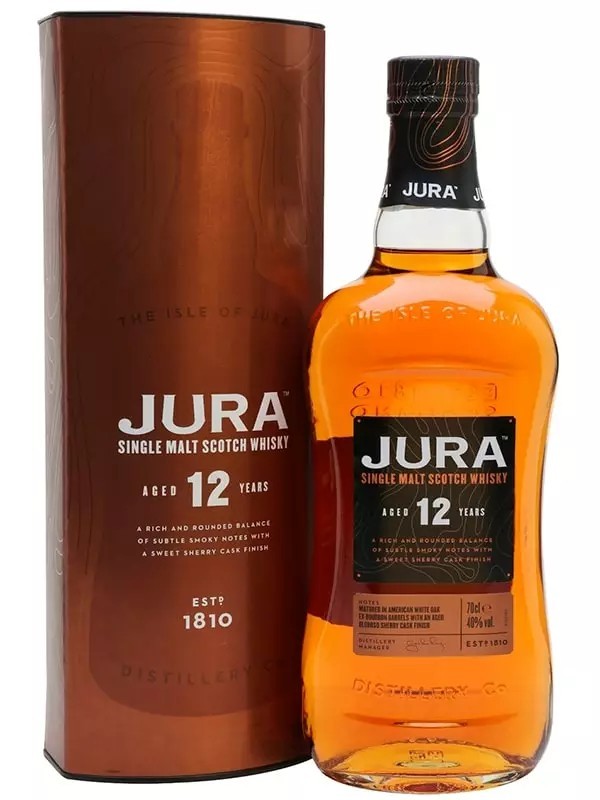 Віскі Jura 12 years 40% в тубусі
