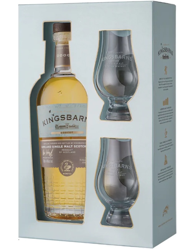Віскі Kingsbarns Doocot Single Malt + 2 келиха 46%