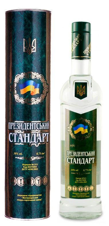 Горілка Президентський стандарт в тубусі 38%