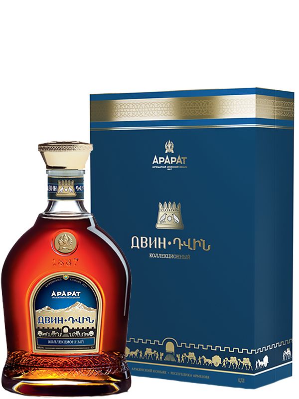 Коньяк Арарат Двин колекційний 10 років витримки 50% в подарунковій упаковці