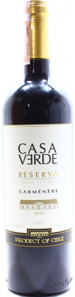 Вино Casa Verde Rezerva Carmenere червоне сухе 13%