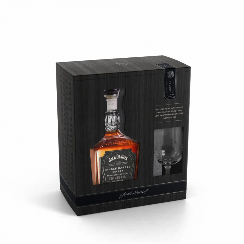 Віскі Jack Daniel's Single Barrel 45% в подарунковій упаковці з келихом для дегустації