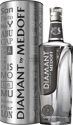 Горілка Medoff Diamant 40% в тубусі