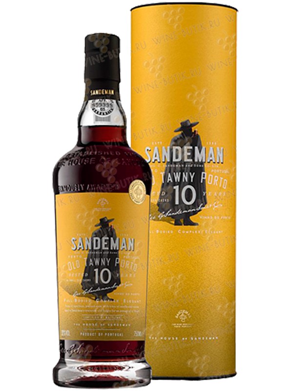 Портвейн Tawny Porto Sandeman 10 років червоне солодке в тубусі