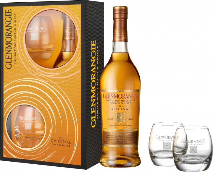 Віскі Glenmorangie Original 10 років витримки 40% з 2-ма склянками