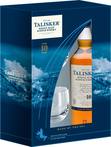 Віскі Talisker 10 років витримки 45.8% з 2-ма склянками