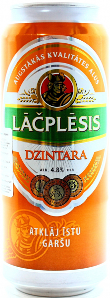 Упаковка пива Lacplesis Dzintara світле фильтрованное 4.8%