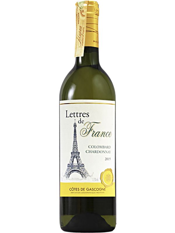 Вино Colombard — Chardonnay Lettres de France біле сухе