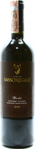 Вино Sassoregale Merlot D.O.C.червоне сухе 14%