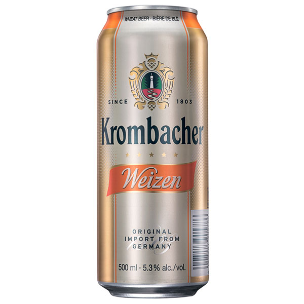 Упаковка пива Krombacher Weizen світле нефильтрованное 5.3%