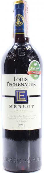 Вино Louis Eschenauer d'Oc Merlot червоне сухе 13%