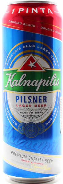 Упаковка пива Kalnapilis Pilsner світле фильтрованное 4.6%