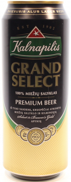 Упаковка пива Kalnapilis Grand Select світле фильтрованное 5.4%