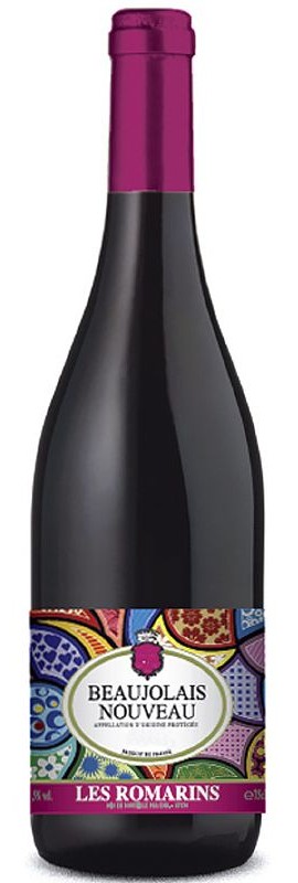 Вино Beaujolais Nouveau 2016 Les Romarins червоне сухе 12%