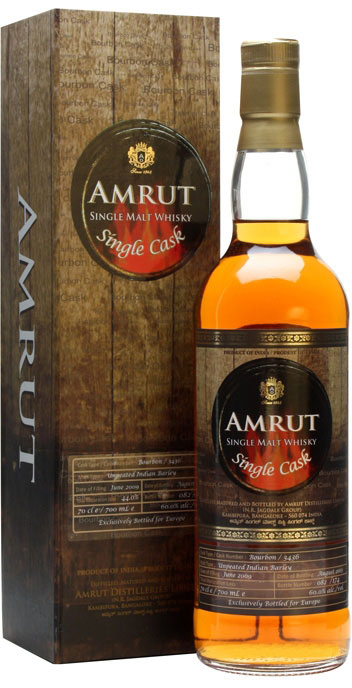 Віскі Amrut Single Cask Bourbon у подарунковій упаковці 60%
