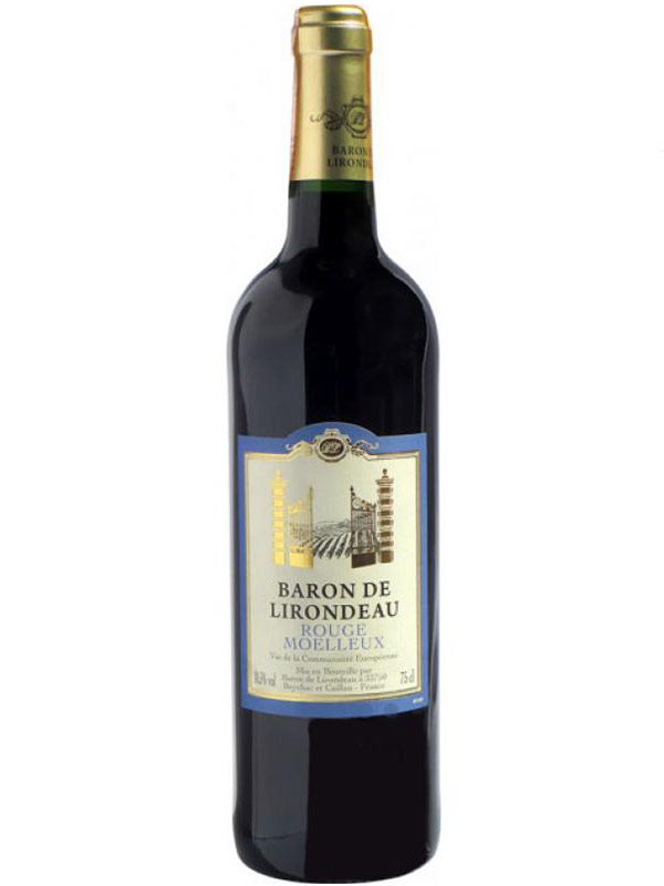 Вино Baron de Lirondeau Castel червоне напівсолодке 10.5%