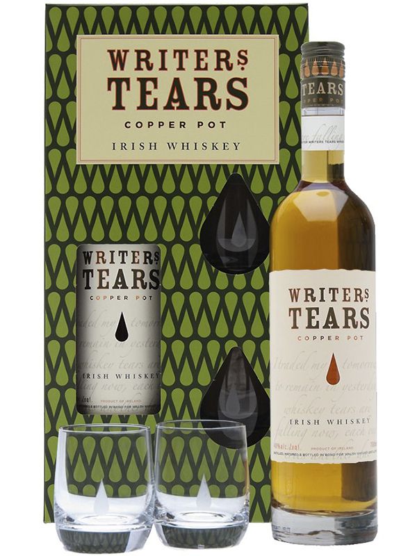 Віскі Writers Tear's Irish Whiskey в подарунковій упаковці з 2-ма склянками 40%
