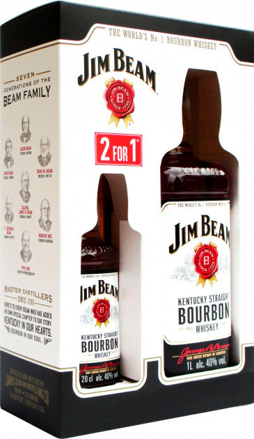 Віскі Jim Beam White 4 роки витримки 40% + Віскі Jim Beam White 4 роки витримки 40%