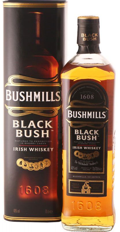Віскі Bushmills Black 8 років витримки 40% в подарунковій упаковці