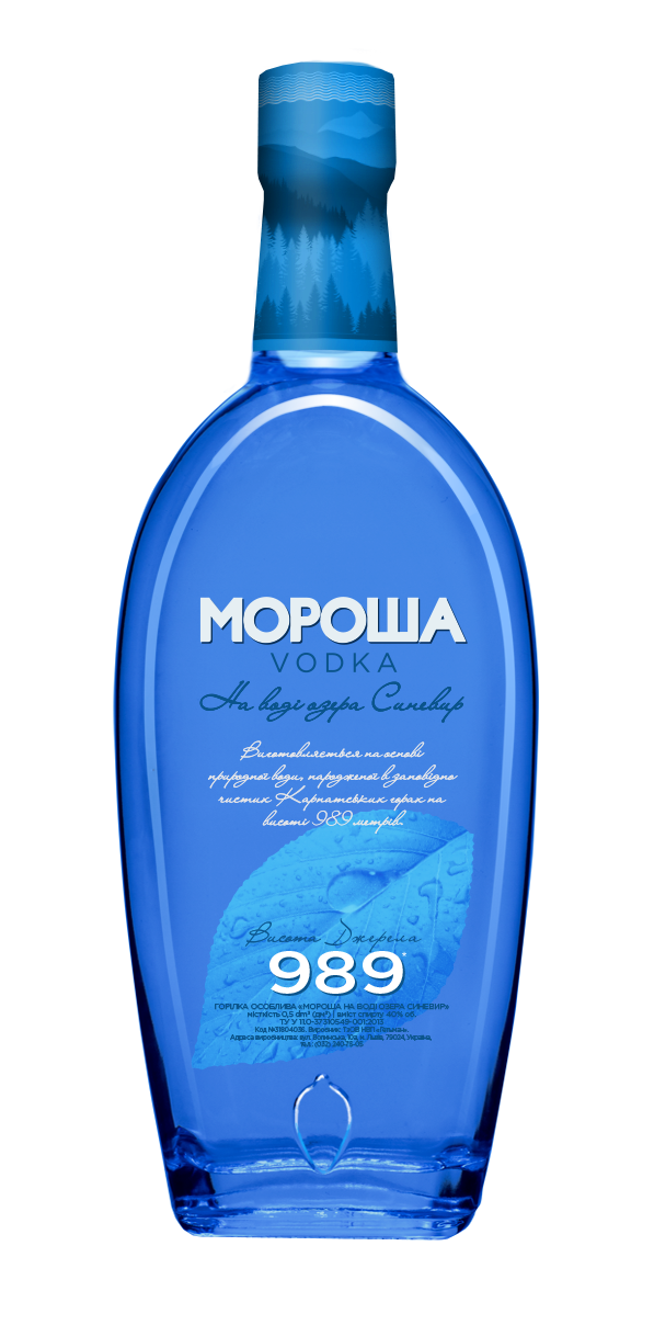 Горілка Мороша на воді озера Синевир 40%