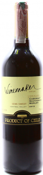 Вино Winemaker Cabernet Sauvignon/Merlоt червоне напівсолодке 12%