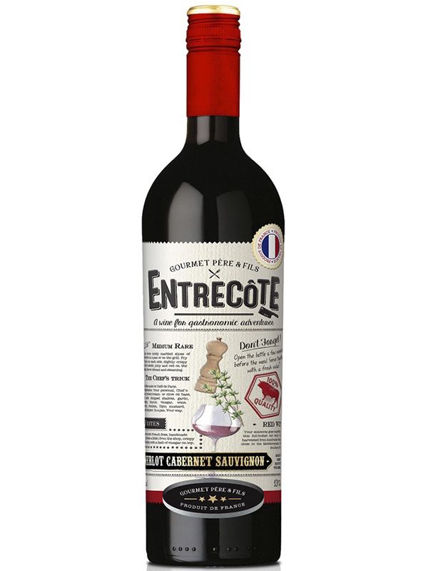 Вино Entrecote Gourmet Pere & Fils червоне напівсухе 13.5%