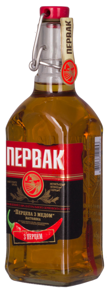 Горілка Первак Перцева з медом 40%