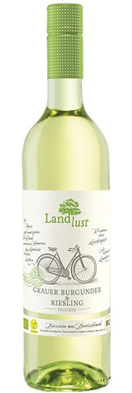 Вино Grauer Burgunder-Riesling Landlust біле сухе 12%