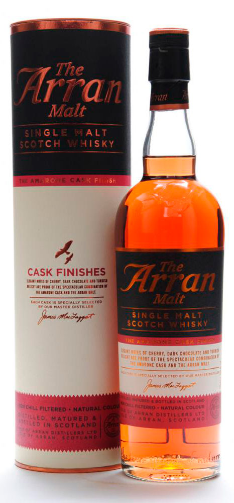 Віскі Isle of Arran Distillery The Amarone Cask Finish 10 YO 50% в тубусі