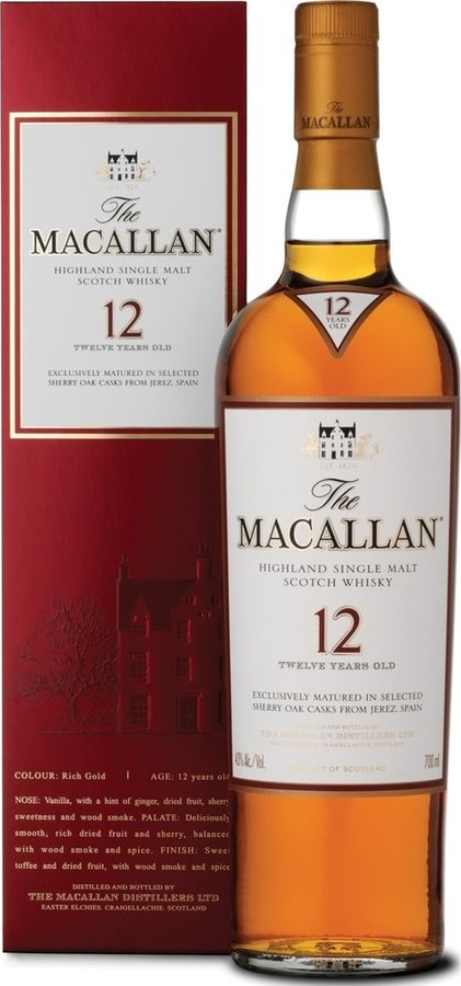 Віскі Macallan 12 років витримки 40%