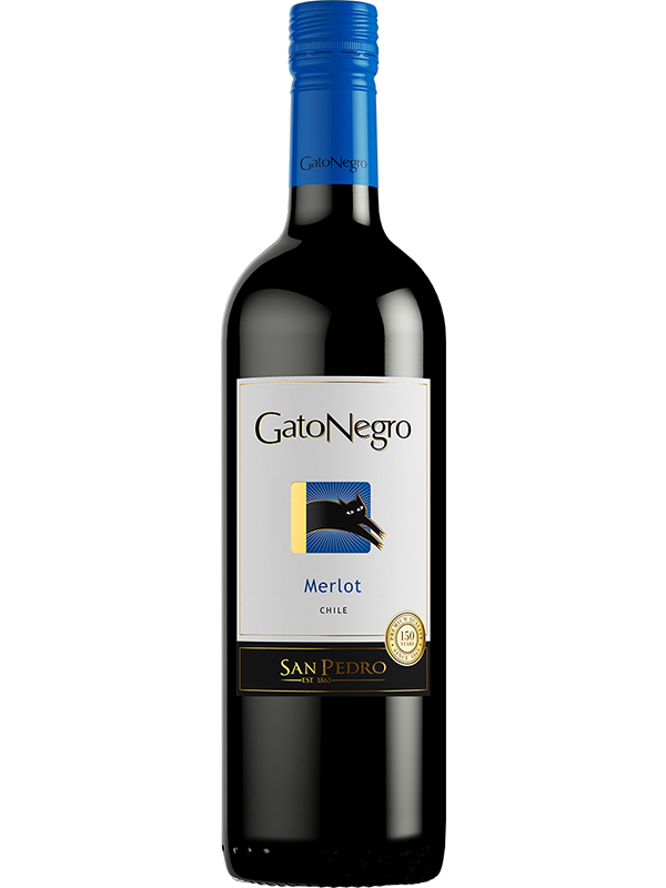 Вино Gato Negro Merlo San Pedro червоне сухе