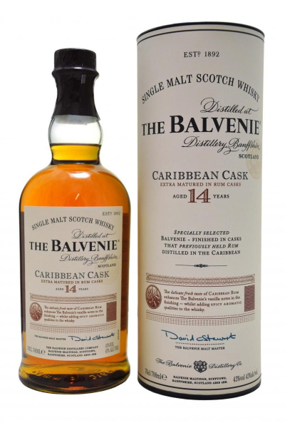 Віскі Balvenie Caribbean Cask 14 років витримки 43%