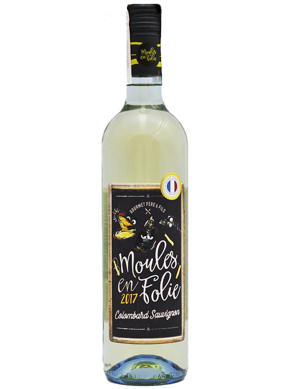 Вино Colombard Sauvignon Moules en Folie Gourmet Pere & Fils біле сухе
