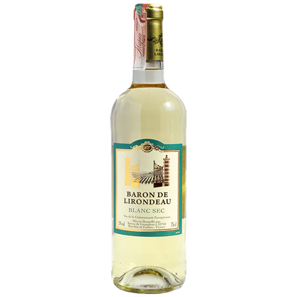 Вино Baron de Lirondeau Castel біле сухе 11%
