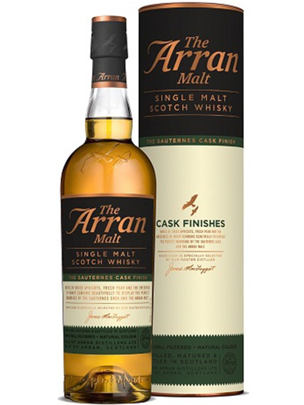 Віскі Isle of Arran Distillery The Sauternes Cask Finish 10 YO 50% в тубусі