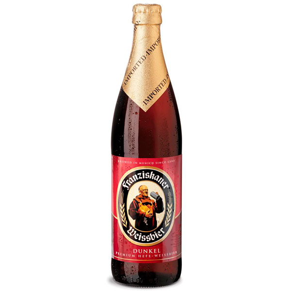 Упаковка пива Franziskaner Dunkel темне нефильтрованное 5%