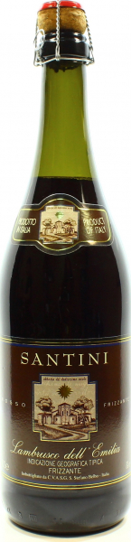 Вино ігристе Casa Vinicola Abbazia Di S.Gaudenzio Santini Lambrusco Rosso червоне напівсолодке 8%