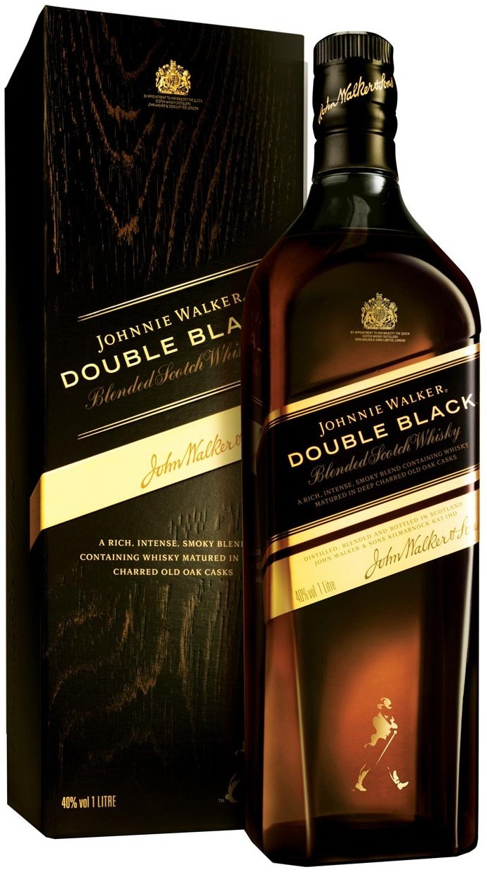 Віскі Johnnie Walker Double Black 12 років витримки 40% в подарунковій упаковці