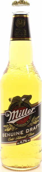 Пиво Miller Genuine Draft світле фильтрованное 4.4%